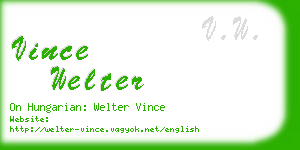 vince welter business card